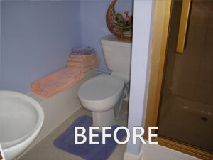 ensuite before makeover